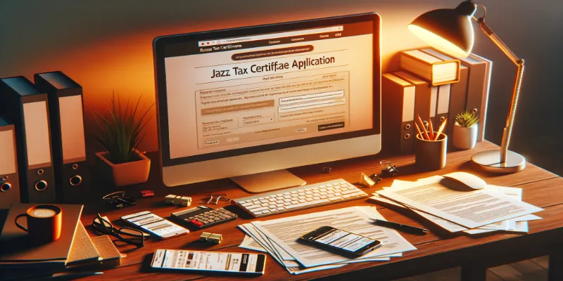This image is About How to Get Your Jazz Tax Certificate